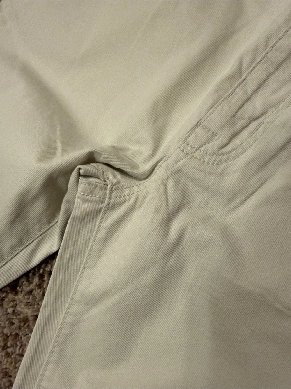 Goldsign Men's Slim Straight Pants in Off-White
